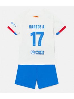 Barcelona Marcos Alonso #17 Auswärts Trikotsatz für Kinder 2023-24 Kurzarm (+ Kurze Hosen)